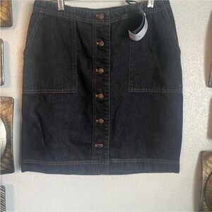 Ralph Lauren Black Denim Mini Skirt